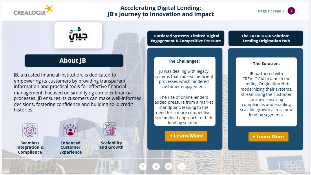 JB Case Study Screenshot